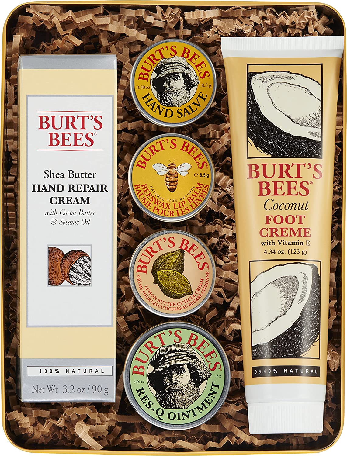 251102113044711_1 Burt's Bees Easter Basket Stuffers Gifts, 5 Body Care Products, Everyday Essentials Set - Original Beeswax Lip Balm, Deep Cleansing Cream. Hand Salve, Body Lotion & Foot Cream, Travel Size - Image 1